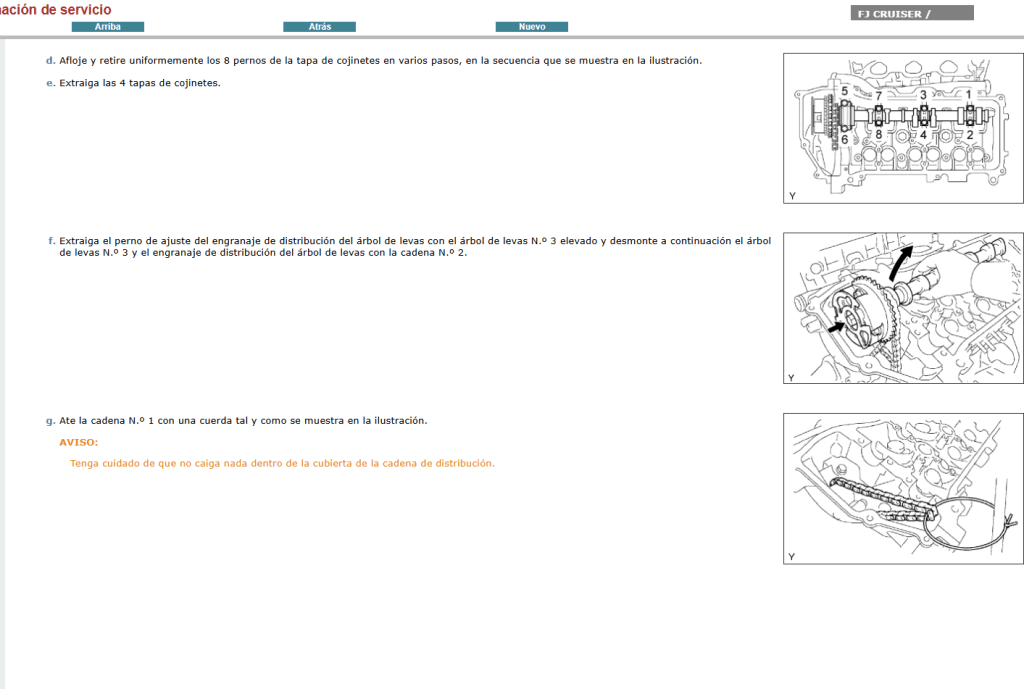 Manual de taller Toyota FJ Cruiser en Español 2007: reparaciones de motor y transmisión explicadas.  
