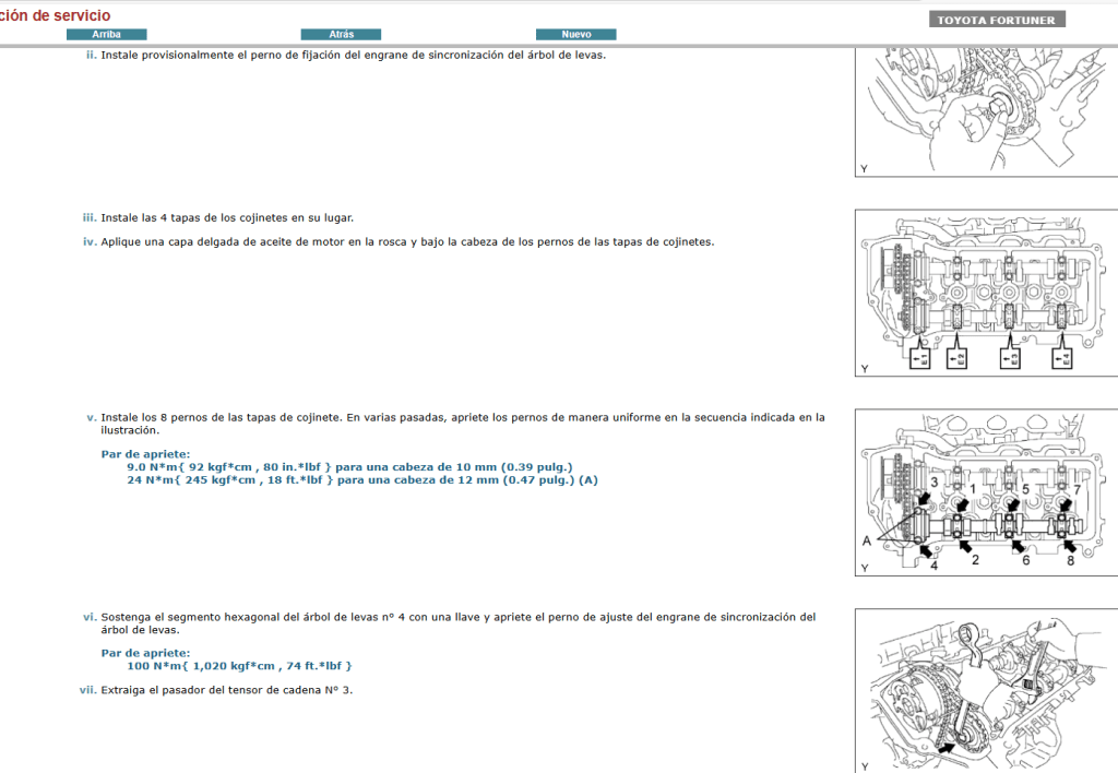 Manual de reparación Toyota Fortuner Hilux SW4 Español 2011: la guía definitiva para reparaciones de motor.