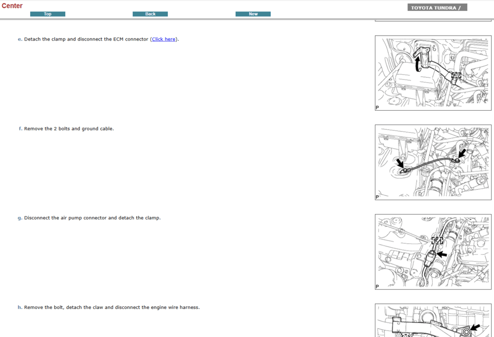 Reparación mecánica profesional con el manual de reparación Toyota Tundra 2010.