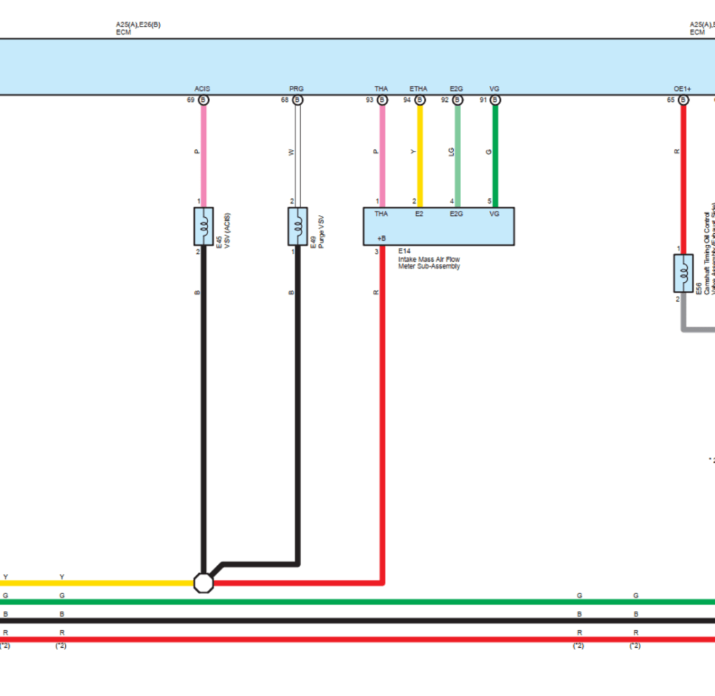Diagramas Eléctricos incluidos y esquemas de cableado del Manual de Taller Toyota Camry ASV50 (2011). Información de servicio para diagnóstico electrónico.