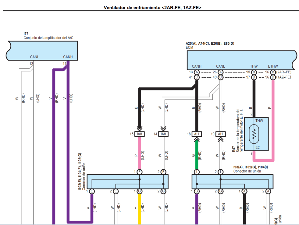 Diagramas eléctricos Toyota Camry ASV50 en Español 2012:: completos y fáciles de interpretar.