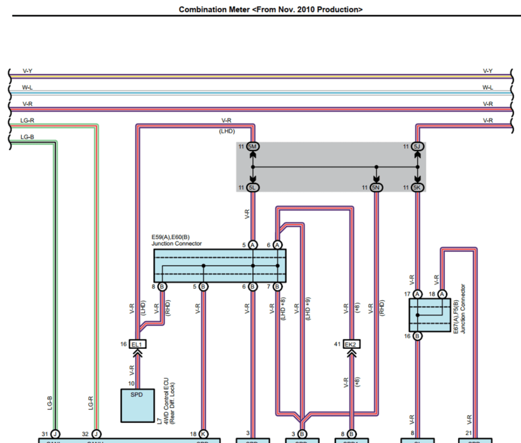Manual de servicio eléctrico Toyota FJ Cruiser 2014 con procedimientos de prueba de continuidad.
