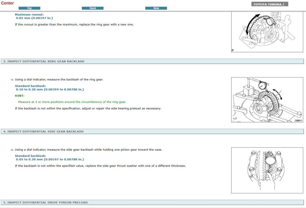 Reparación mecánica profesional con el manual de reparación Toyota Tundra 2013.  
