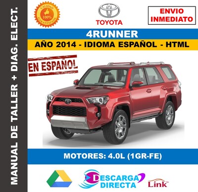 Manual de Taller Toyota 4Runner (2014) en Español Descarga Directa