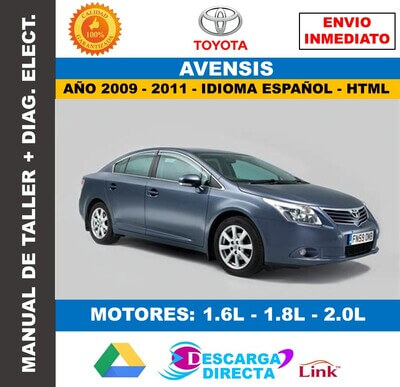 Manual de Taller y Servicio Toyota Avensis 2009-2011 Español