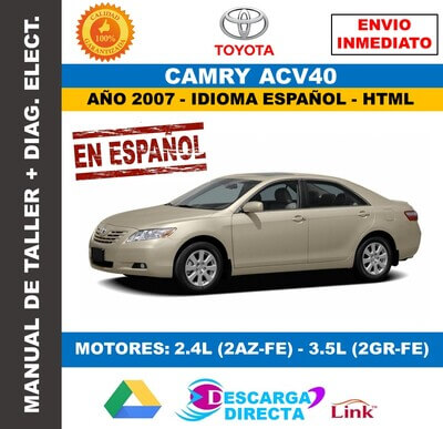Manual de Taller y Servicio Toyota Camry ACV40 2007 Español