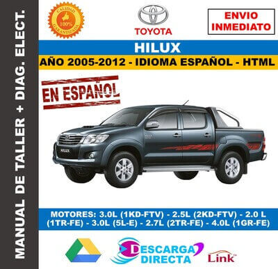 Manual de Taller y Servicio Toyota Hilux 2005-2012&nbsp;Español