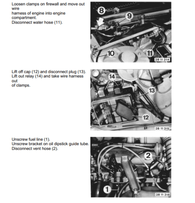 Manual de reparación mecánica del BMW Serie 7 (E23) 1977-1987, con instrucciones y diagramas explicativos.
