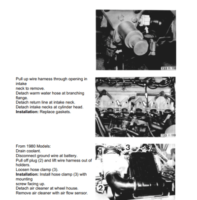 Manual de reparación del motor del BMW Serie 7 (E23) 1977-1987, con instrucciones y herramientas.
