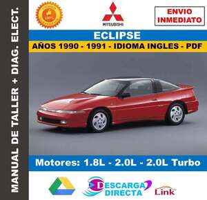 Manual de Taller y Servicio Mitsubishi Laser Talon Eclipse 1990-1991 ...