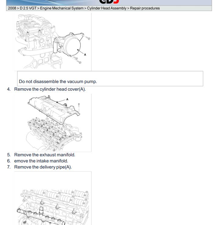Manual de Taller y Servicio completo Kia Sorento 2.5L VGT (2006-2009) PDF. Documento de servicio que incluye reparación de motor, transmisión y despiece.