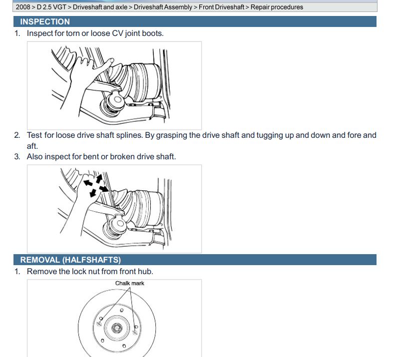 Manual de servicio para la reparación y mantenimiento del sistema de tracción 4x4, caja de transferencia y despiece de los ejes del Kia Sorento (2006-2009).