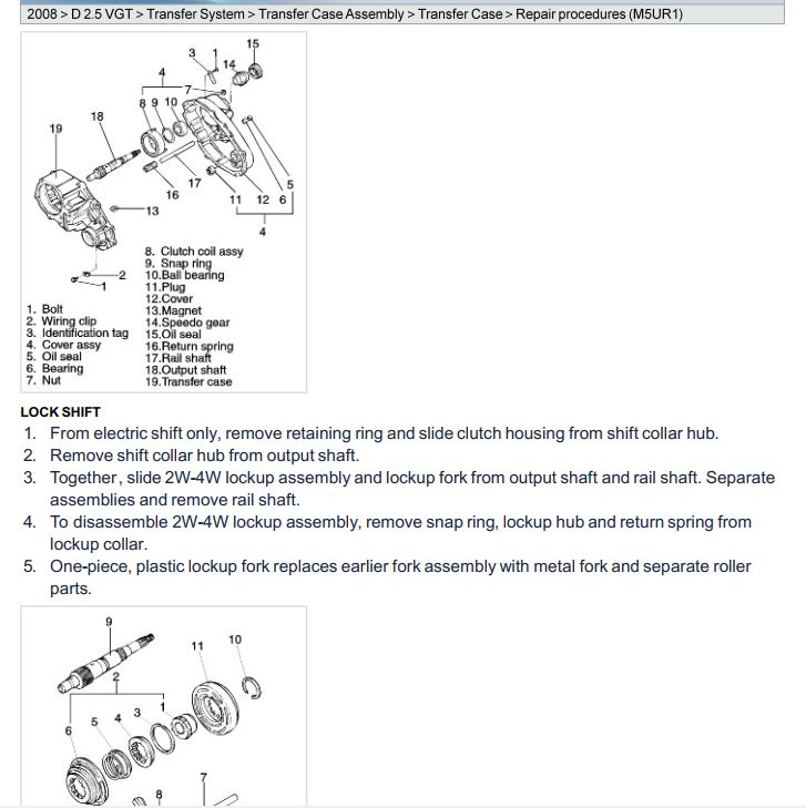 Procedimientos de taller para el diagnóstico y reparación del Turbo de Geometría Variable (VGT) y el sistema de inyección electrónica del motor 2.5L VGT del Kia Sorento (2006-2009).