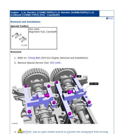 9. Reparación del motor del Ford Fiesta 1.1L 2017-2020: guía con herramientas y pasos detallados.
