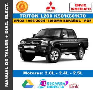 Manual de Taller y Servicio Mitsubishi L200 Tritón 1996-2004 PDF Español