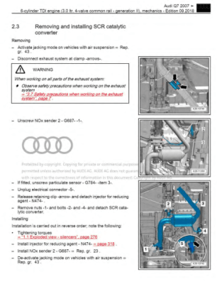 Manual de reparación Audi Q7 2007-2015: soluciones expertas para tu vehículo.