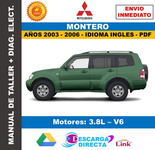 Manual de Taller y Servicio Mitsubishi Montero Pajero 2003-2006 PDF