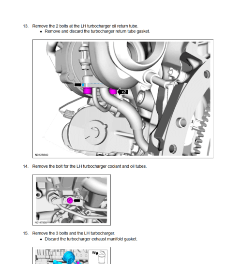 Guía técnica para la reparación mecánica del Ford F-150 2009-2014, con diagramas y textos.
