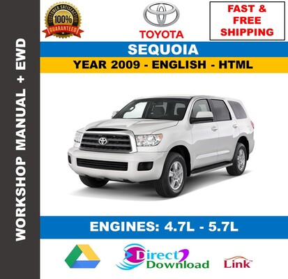Toyota Sequoia (2009) Manual Interactivo de Reparación Oficial Incluye Diagramas&nbsp;Eléctricos