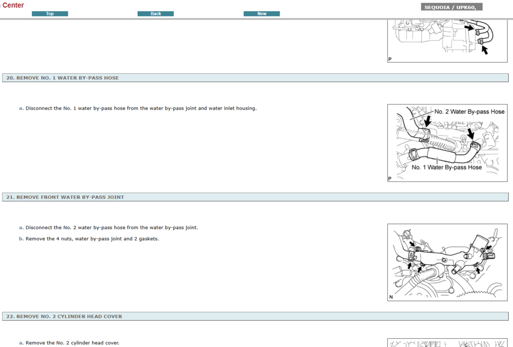 Reparación mecánica profesional con el manual de reparación Toyota Sequoia 2010.