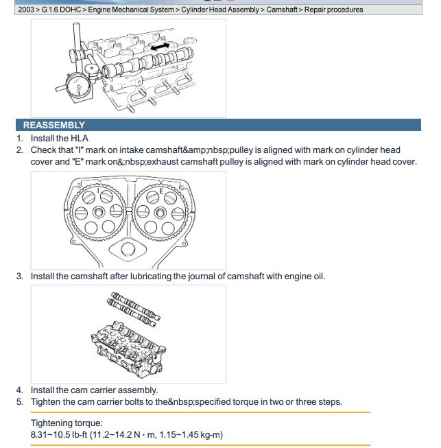 Manual de servicio Kia Spectra 1.6L 1999-2003: mantenimiento preventivo y correctivo.