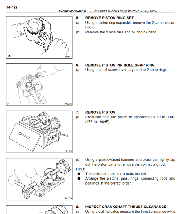 Instrucciones de reparación de la transmisión manual y automática del Toyota Camry (2002-2006). Manual de servicio con procedimientos de taller.