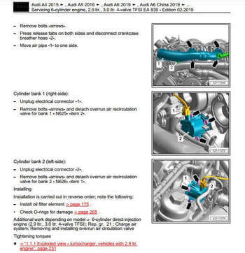 Reparación mecánica profesional con el manual de reparación Audi A8 (D5-4N) 2018-2020.
