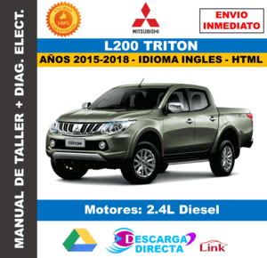 Manual de Taller y Servicio Mitsubishi Tritón L200 2015-2018 PDF