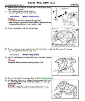 Manual de reparación Nissan  Pathfinder R51 2008-2012 para motores.
