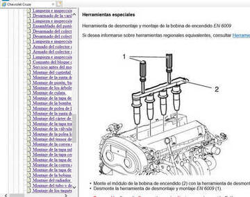 Instrucciones paso a paso para reparar el Chevrolet Cruze 2014 Español, con herramientas recomendadas.
