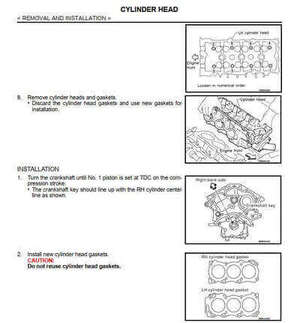 Manual de servicio Nissan Pathfinder R52 2013-2014 para reparación de motores

