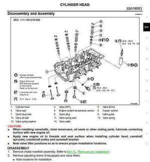 Manual de taller Nissan Sentra B15 2002-2006: reparaciones de motor y transmisión.