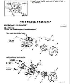 Manual de reparación Mitsubishi  Eclipse Spyder 2000-2005 con diagramas de suspensión.

