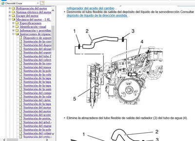 Procedimientos detallados para reparar el Chevrolet Cruze 2011 Español, con herramientas recomendadas.
