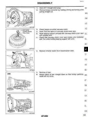 Guía de reparación de la transmisión Nissan Pathfinder R50 1996-2000: pasos claros para reparaciones exitosas.

