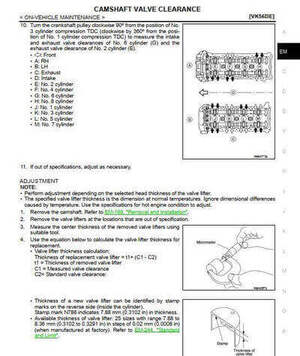 Reparación de motor Nissan  Pathfinder R51 2008-2012 según manual
