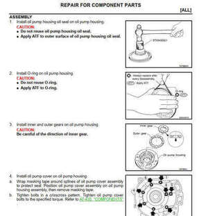 Manual de reparación de la transmisión del Nissan Xtrail T30