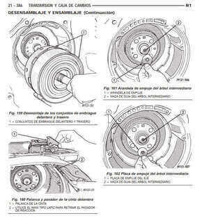 Manual de taller Dodge Dakota 2000 en Español: reparaciones de motor y transmisión explicadas.