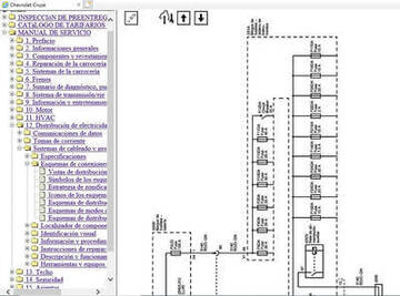 Esquemas eléctricos del Chevrolet Cruze 2014 Español, con detalles del sistema eléctrico.
