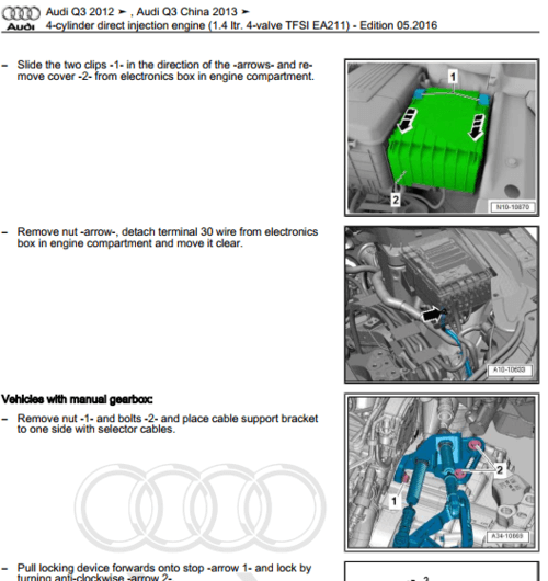 Guía de reparación Audi Q3 2011-2018: instrucciones detalladas para reparaciones complejas.