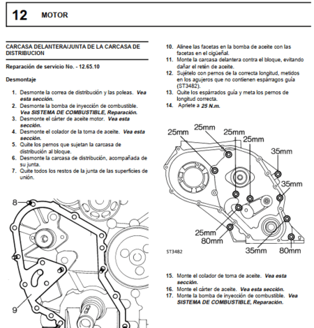Manual de reparación del motor 300Tdi y V8 del Land Rover Discovery 1 (1994-1998). Guía de taller en Español con especificaciones de servicio detalladas.