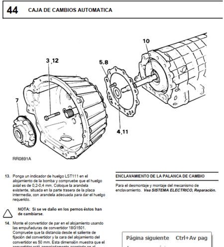 Instrucciones de reparación de la transmisión R380 y LT230 del Land Rover Discovery 1 (1994-1998). Manual de servicio en Español con procedimientos de taller.