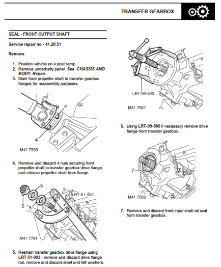 Instrucciones de reparación de la transmisión R380 y LT230 del Land Rover Defender TD5 (1998-2002). Manual de servicio con procedimientos de taller.