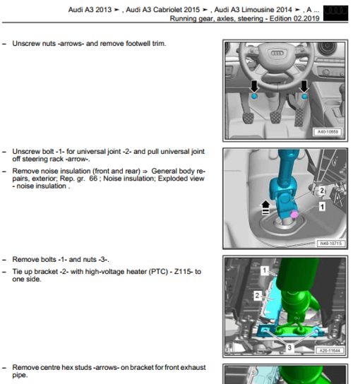 Aprende a realizar reparaciones de motor con el manual de servicio Audi A3 8V 2013-2020.