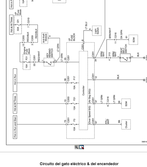 Manual técnico con diagramas eléctricos del Chevrolet Aveo 2009 Español.
