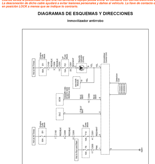 Esquemas eléctricos del Chevrolet Aveo 2010 Español, con detalles técnicos y visuales.