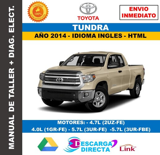 Manual Oficial de Reparación Toyota Tundra 2014&nbsp;Interactivo