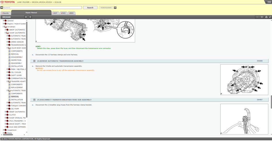Guia interactiva para mantenimiento y reparaciones de Toyota Land Cruiser 2014 al 2021.