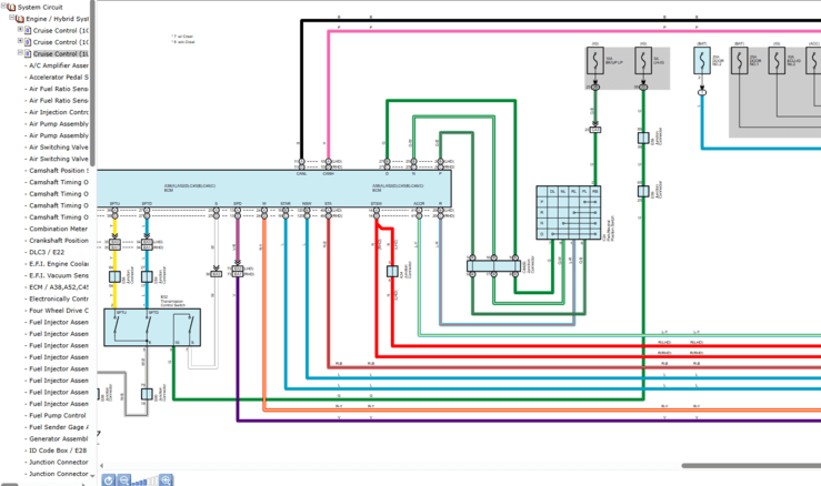 Diagramas eléctricos para el Toyota Land Cruiser 2014 al 2021, conectores, pinout y todo el sistema eléctrico.